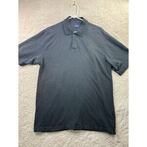Arrow Mens Black Polo Shirt L Cotton/Polyester Blend Made In Philippines‎